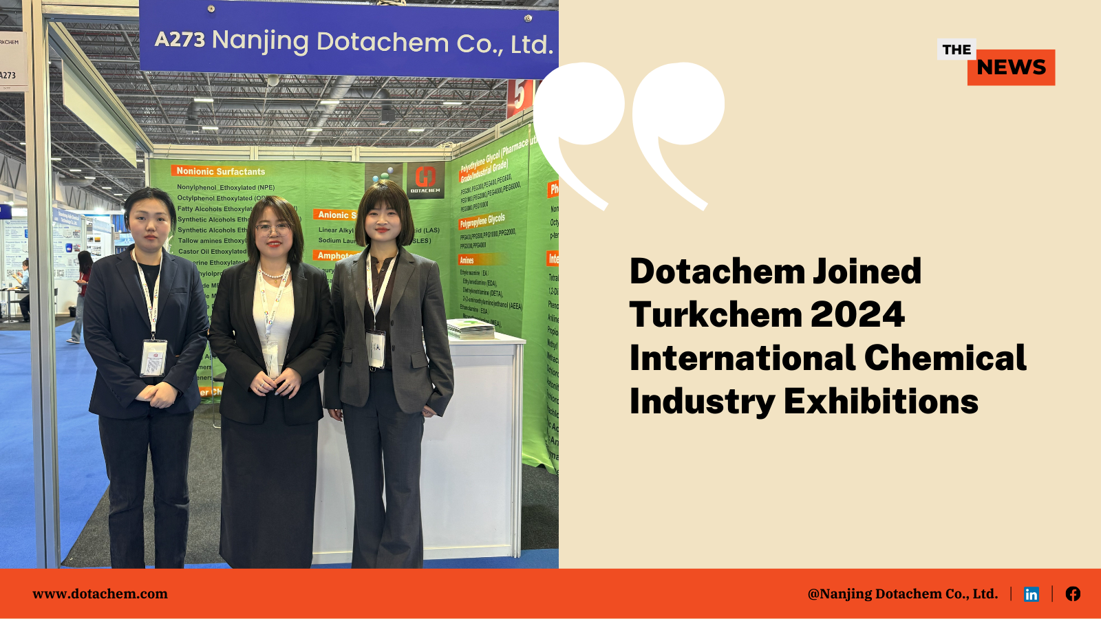 Dotachem presenterar på TURKCHEM Eurasia International Chemical Exhibition 2024