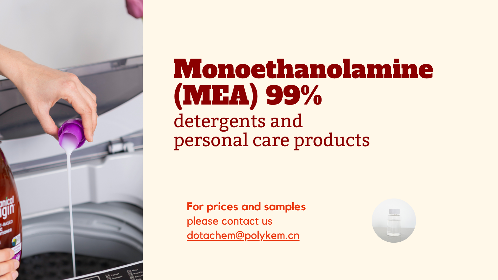 Monoethanolamine (MEA) 99%: Kärningrediensen i tvättmedel och personliga vårdprodukter
